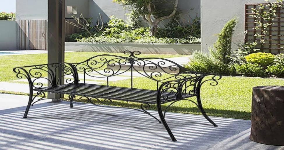 Градинска метална пейка с безплатна доставка