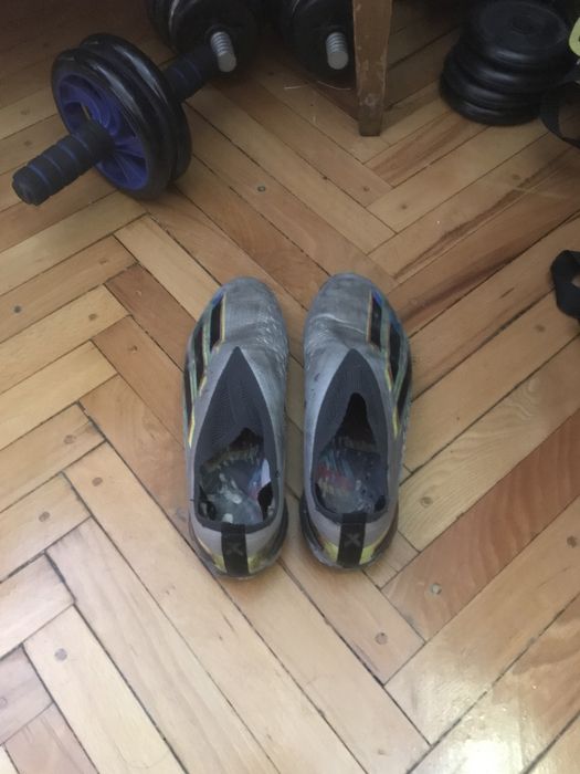 Бутсы Adidas X в серой расцветке