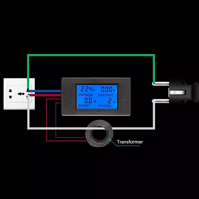 Електромер контролен с дисплей power meter ac