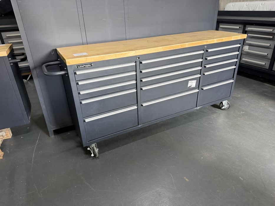Banc de lucru mobil profesional LEAPTOOLS LT72WB15DR – 15 sertare – cu roți – 183,6 cm