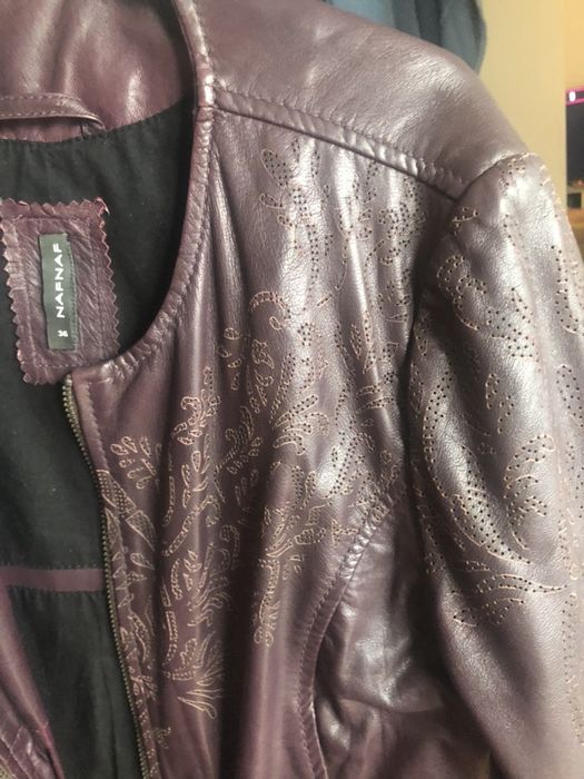 Geaca piele natural naf naf