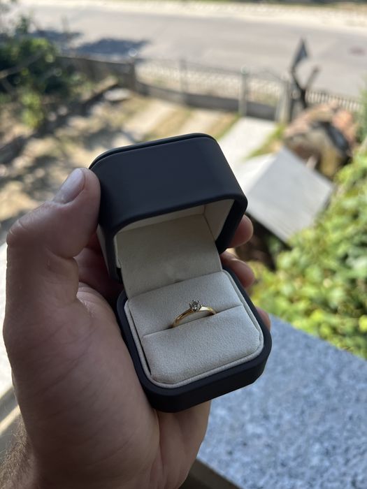Inel de logodnă aur 18k cu diamant natural