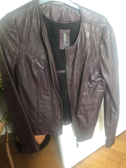 Geaca piele natural naf naf