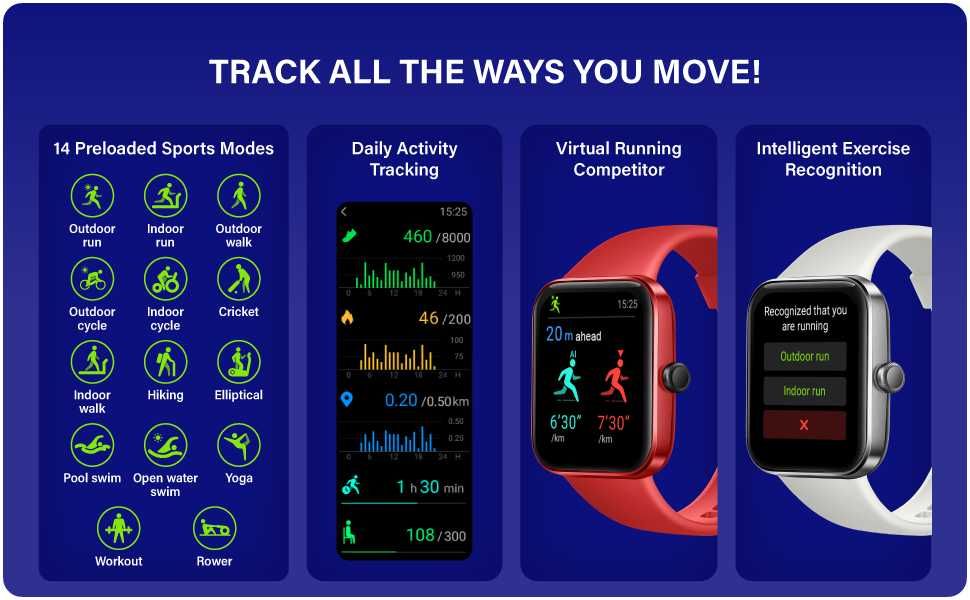 Смарт часовник OCTANDRA Move VeryFitPro- светло сив
