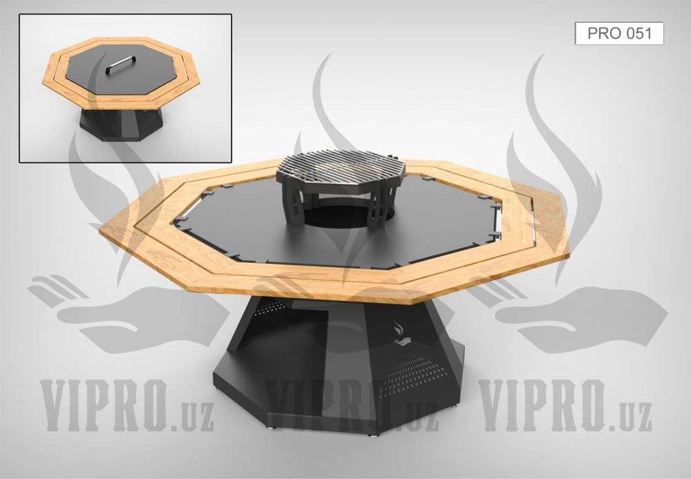 Гриль-стол PRO-050,очаг,мангал,барбекю