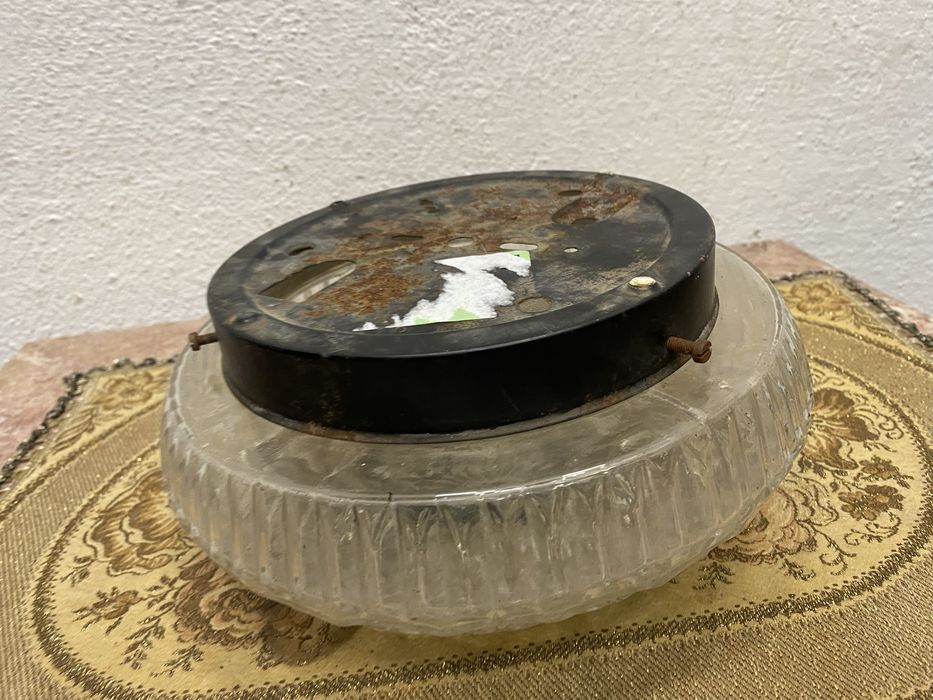 Немска винтидж лампа с кристален плафон