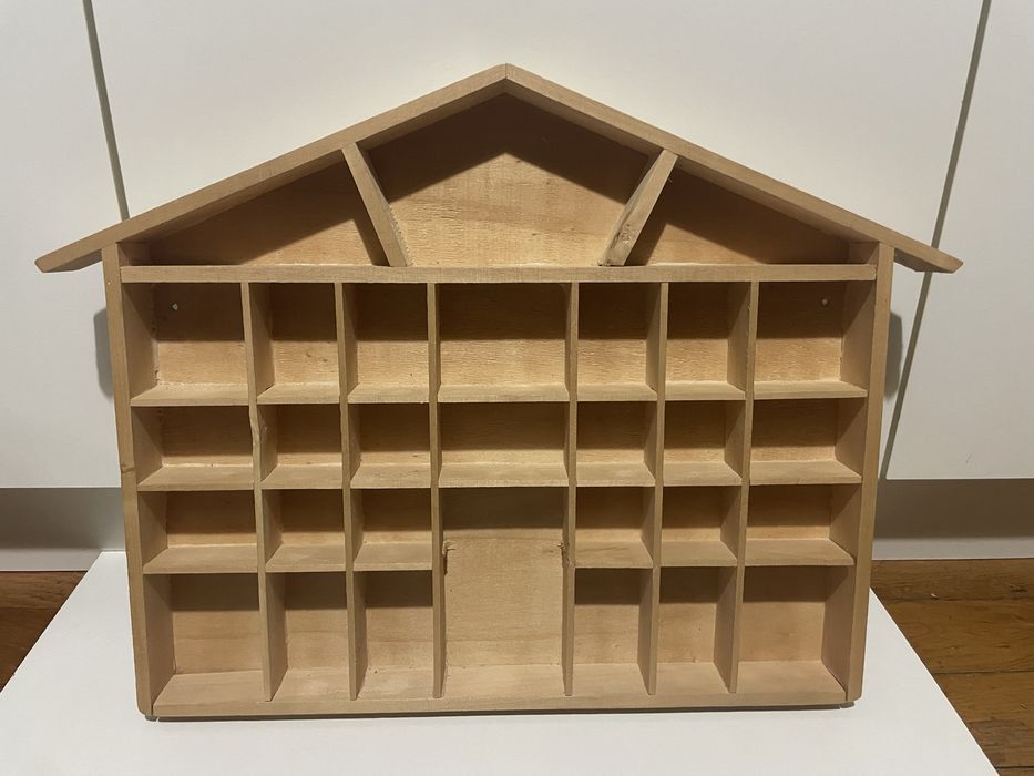 3бр френски винтидж етажерки от дърво миниатюри за стена