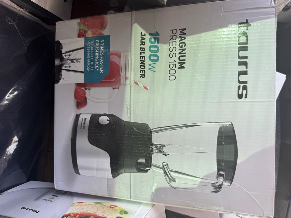 Blender de masă TAURUS Magnum Press 1500W Cană Sticlă 1.5L NOU