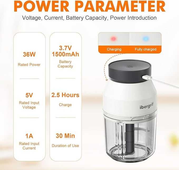 Електрически мулти чопър Ibergrif M503 с капацитет 400 мл