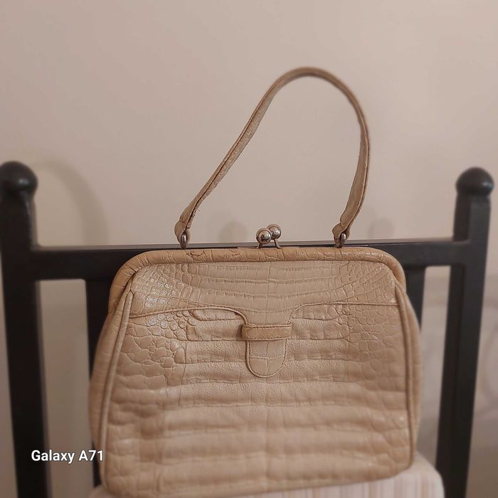 Geanta piele Crocodil Vintage anii 50-70