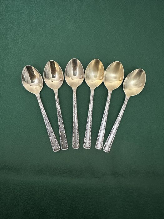 Кофейные ложки мельхиоровые.(Мельхиор,посуда СССР)