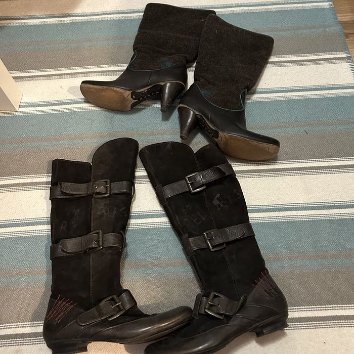 Дамски ботуши от естествен велур.