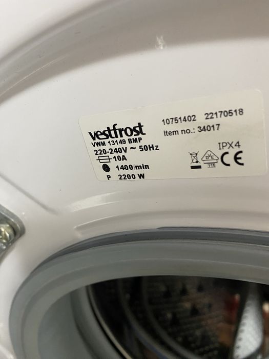 Пералня Vestfrost VWM 13149 BMP 9 кг.