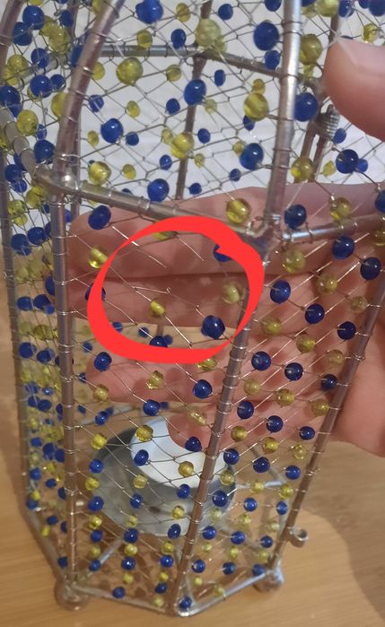 Colivie cu mărgele suport lumânare