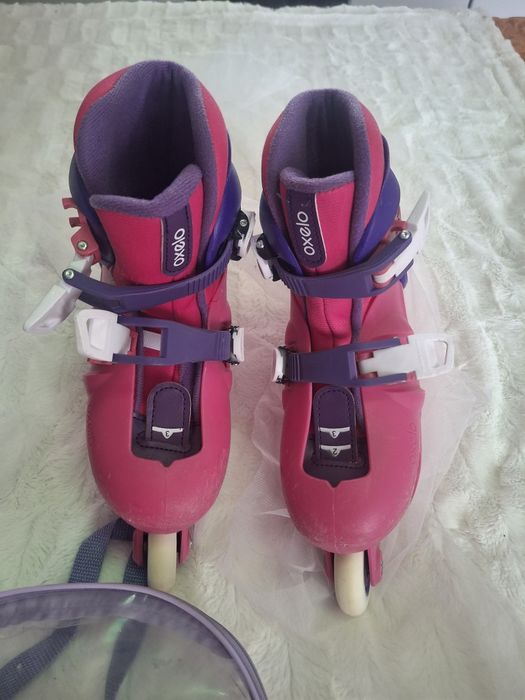 Set Role Copii Oxelo Play 3 Reglabile (30-32) + Protecții și Cască