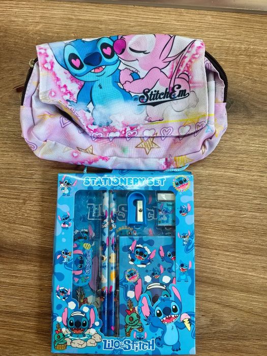 Ученически несесер и моливи със Стич