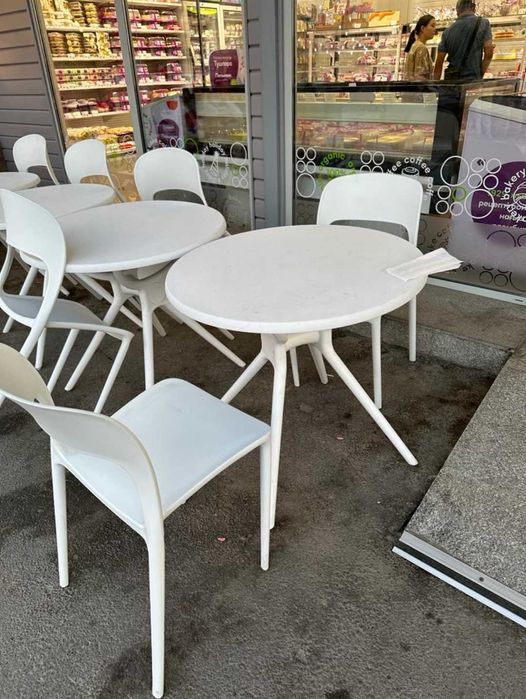 Стулья ,столы из пластика ,HPL