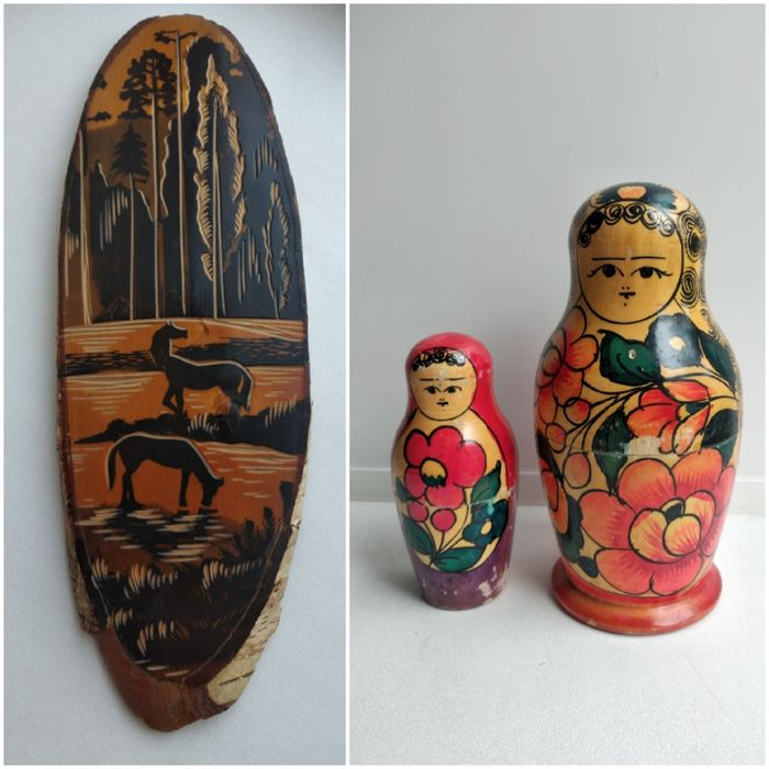 Матрёшка. Панно. Советские сувениры.