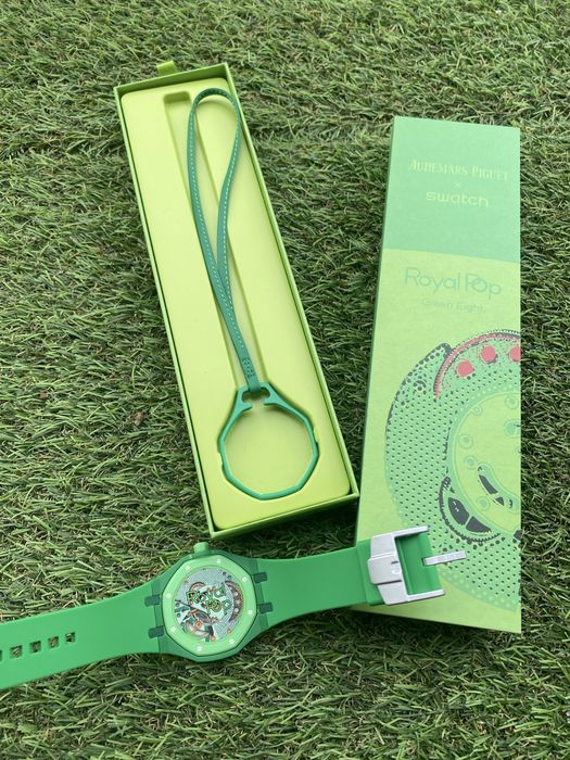 Audemars piguet x swatch green eight /Full Box,livrare cu verificare+brǎțarǎ cadou