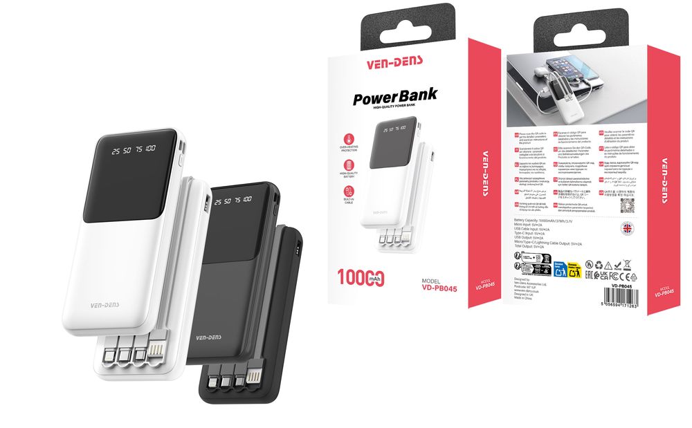 Power bank външна батерия 10.000mAh Ven-Dens EnergyPulse