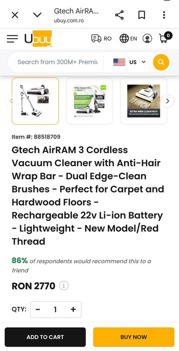 Gtech AirRAM 3 ( UK )