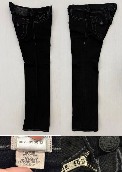 Blugi TRUE RELIGION (34 L barbat) Made in USA jeans pantaloni Ricky Big T straight