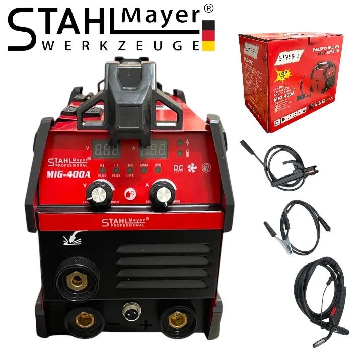 Телоподаващо Инверторен Електрожен 2в1 STAHLMAYER RED + Соларна Маска