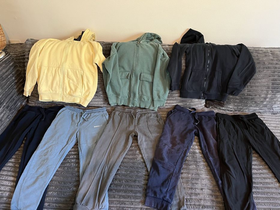 Лот долнище анцуг-5 броя и 3 суитшърта 122-128