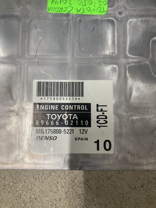 Компютър // Компютри за тойота корола/тoyota сorolla 2.0D4D 1CD 02-05г