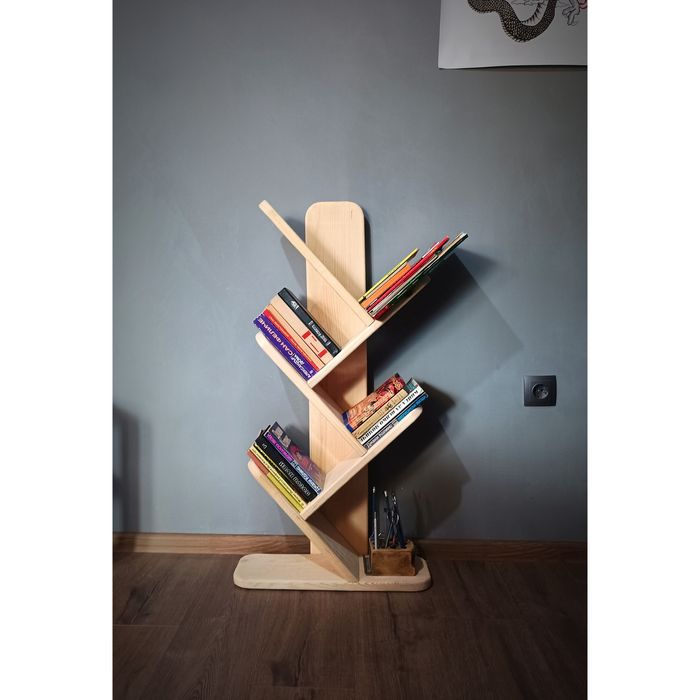 Дървото на знанието Рафт/секция за книги от дърво