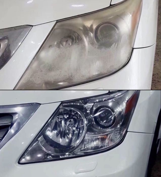 Полировка фар паром