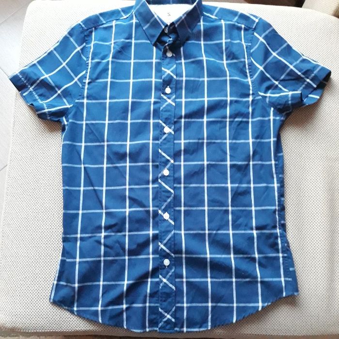 Чисто нова мъжка риза с къс ръкав "SMOG"