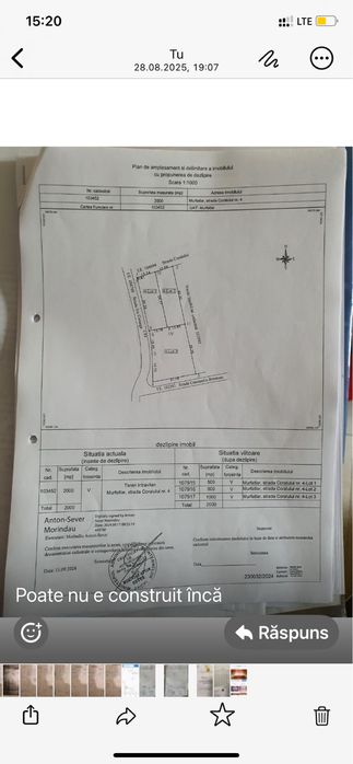 Vand teren intravilan Murfatlar Coralului cu Ion Creanga