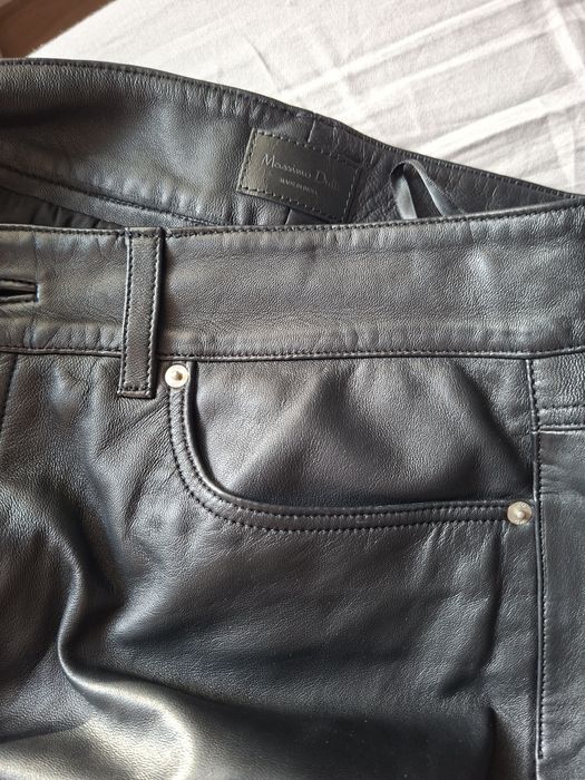 Pantaloni piele Massimo Dutti L