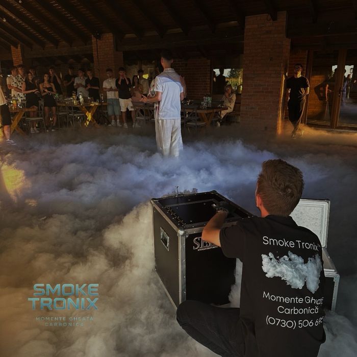 Fum greu cu gheata carbonica pentru evenimente in Satu Mare