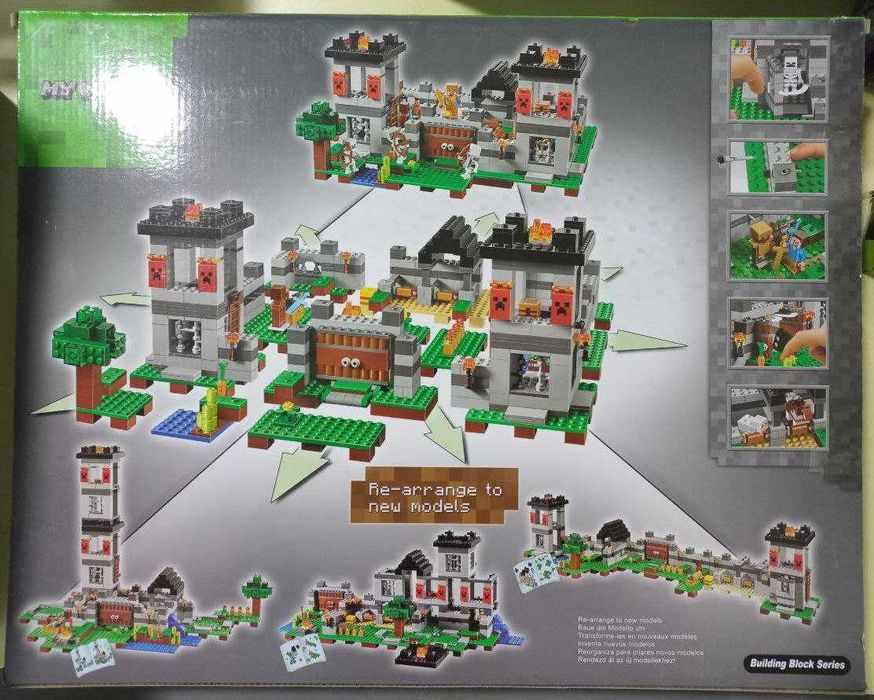 Крепость My World 990 деталей большой набор деревня. город Майнкрафт