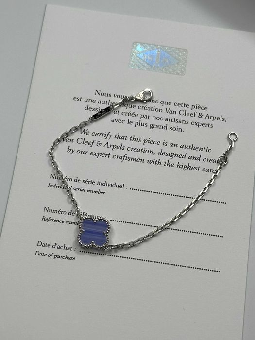 Bracelet Van Cleef & Arpels 1 motif White Gold 750 Chalcedony