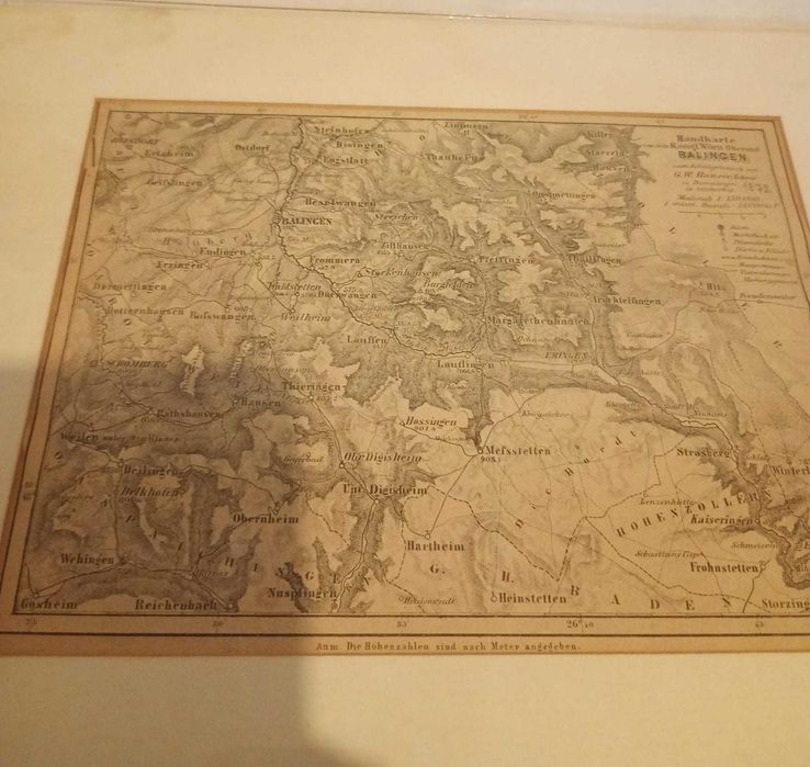 Harta veche germana din 1872, de colectie