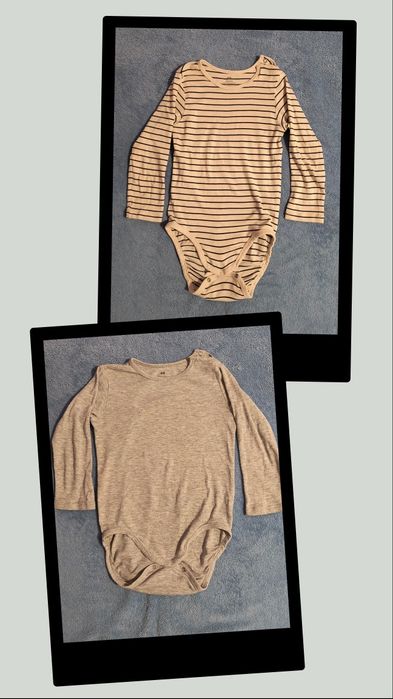 Set 2 body cu maneca lunga. H&M, marimea 104