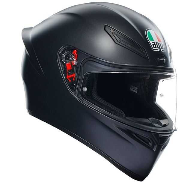 Ново каска AGV K1 S BLACK WHITE бяла черна мото