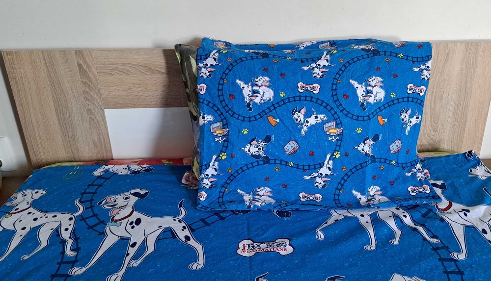 НОВ Комплект детски чаршафи 101 Далматинци-100% памук