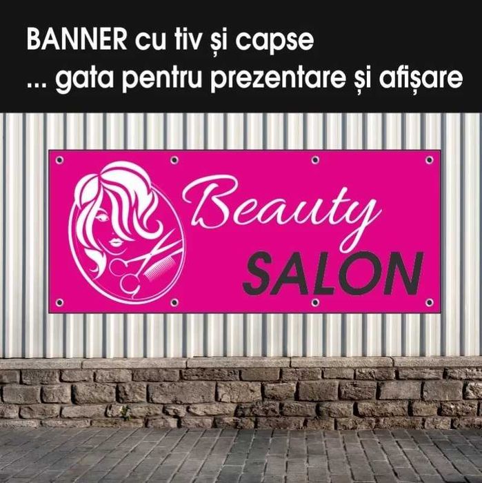 Lichidare-50% Banner BEAUTY SALON = 250X100 CM = 149 LEI