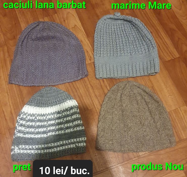 Caciuli lana/Barbat/nou