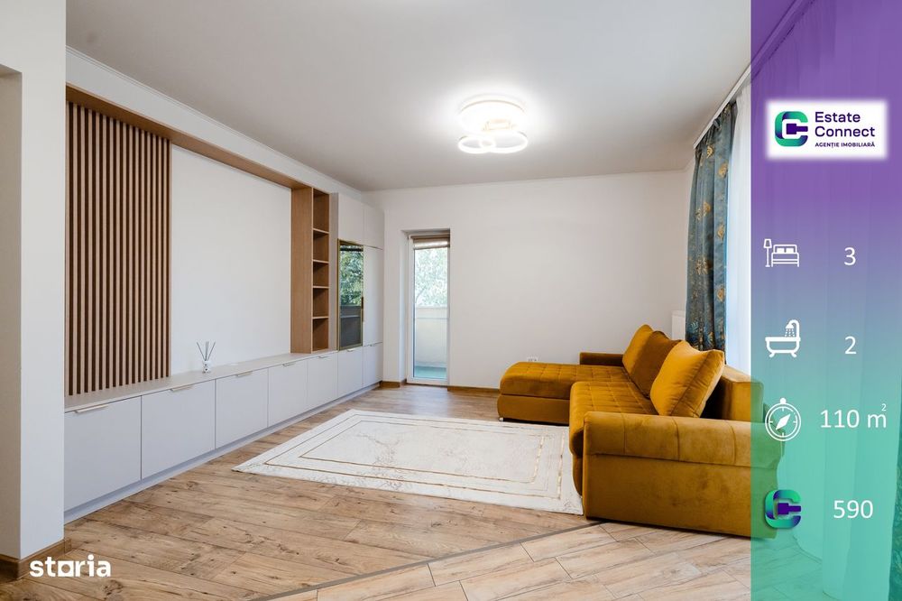 Apartament 3 camere, 2 băi, de închiriat – Urbanna, Micalaca