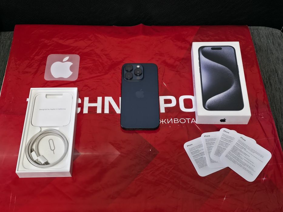128GB iPhone 15 Pro Технополис Гаранция 2026г. Blue | Син