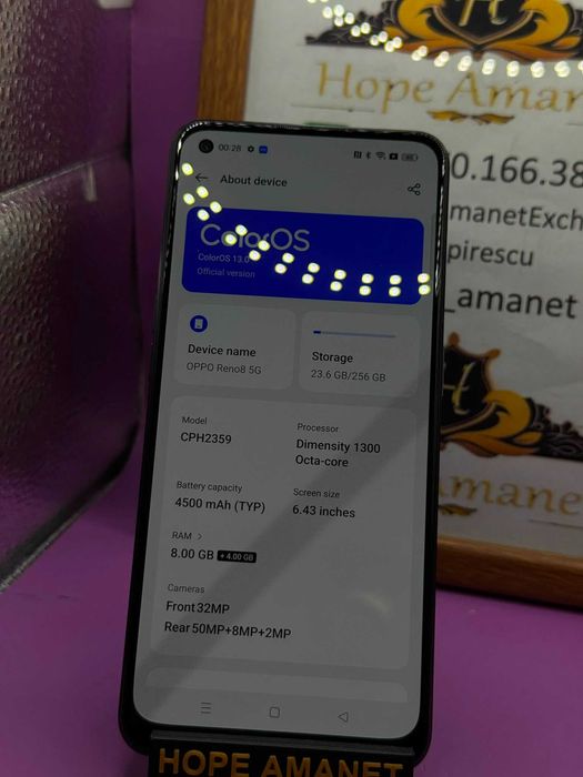 Hope Amanet P2 - OPPO RENO 8 256GB/ 8GB RAM