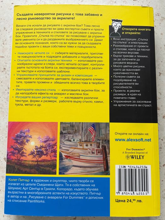 Книга за рисуване For Dummies с акрилни бои