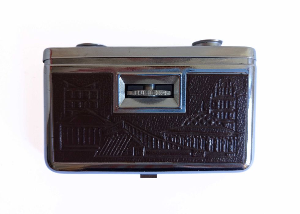 Антикварен театрален бинокъл тип табакера