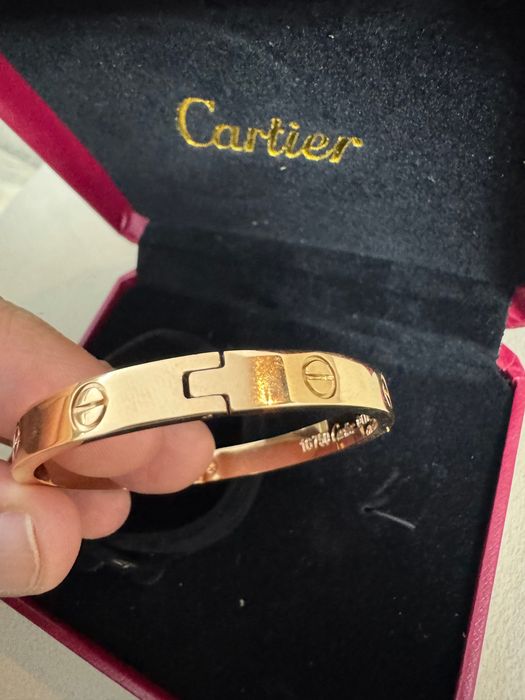 Cartier-Чисто нова автентична дамска гривна със златно покритие