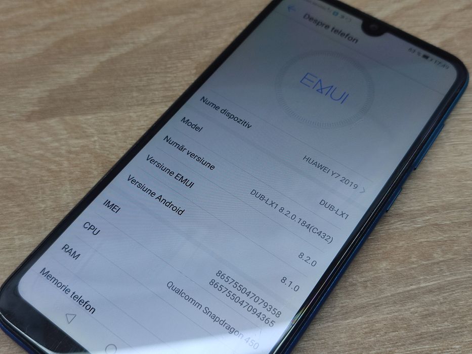 Huawei Y7 (2019) 32GB 3GB RAM Purple Blue IMPECABIL